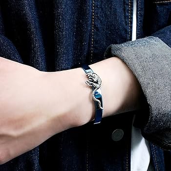 Amazon.co.jp: WOLFMAN B.R.S T-KEIGO Tiger Bangle, Blue